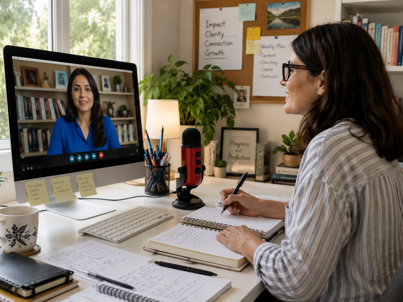 A leader supporting and managing a remote team